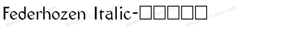 Federhozen Italic字体转换